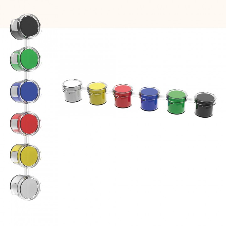 6 Renkli Mini Guaj Boya Seti 4 ml – Promosyon Çocuk Boya Seti